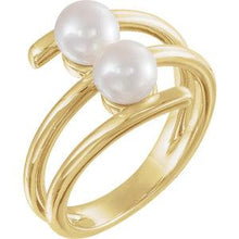 Load image into Gallery viewer, 14K Yellow Freshwater Cultured Pearl Ring