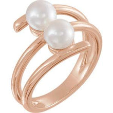 Load image into Gallery viewer, 14K Rose Freshwater Cultured Pearl Ring