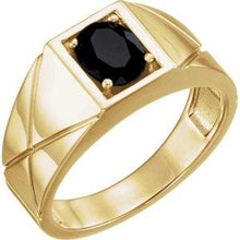 Load image into Gallery viewer, 14K Yellow Onyx Men's Ring