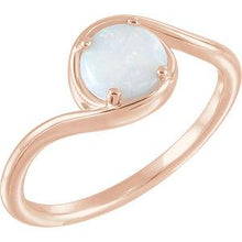 Load image into Gallery viewer, 14K Rose Opal Bypass Ring
