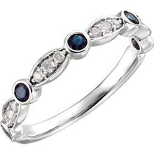 Load image into Gallery viewer, 14K White Sapphire &amp; 1/6 CTW Diamond Ring