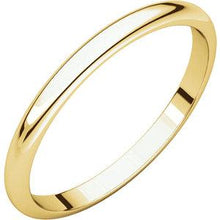 Load image into Gallery viewer, 14K Yellow 1.5mm Half Round Band