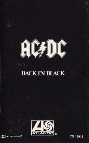 AC/DC Back In Black, Cass, Album, RE, (Very Good Plus (VG+))