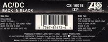 Load image into Gallery viewer, AC/DC Back In Black, Cass, Album, RE, (Very Good Plus (VG+))