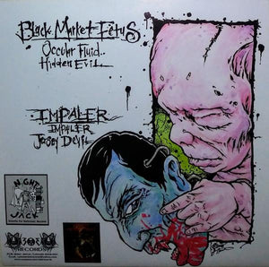 Black Market Fetus / Impaler (2) Impaled By Metal!, 7, Red, (Near Mint (NM or M-))