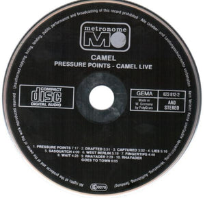 Camel Pressure Points - Live In Concert, CD, Album, (Near Mint (NM or M-))