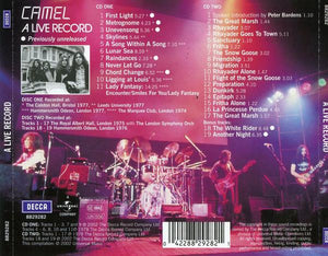 Camel A Live Record, 2xCD, Album, RE, RM, EDC, (Near Mint (NM or M-))