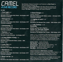 Load image into Gallery viewer, Camel A Live Record, 2xCD, Album, RE, RM, EDC, (Near Mint (NM or M-))