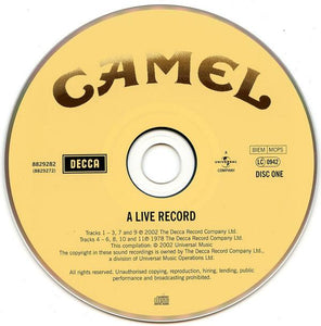 Camel A Live Record, 2xCD, Album, RE, RM, EDC, (Near Mint (NM or M-))