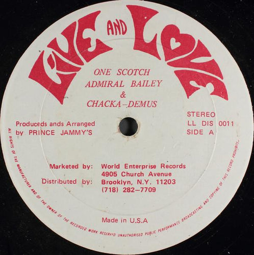 Admiral Bailey & Chaka Demus / Don Angelo One Scotch / Reggae Music, 12, (Very Good Plus (VG+))