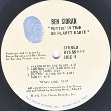 Load image into Gallery viewer, Ben Sidran Puttin` In Time On Planet Earth, LP, Album, (Very Good Plus (VG+))