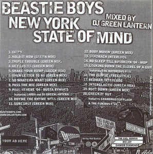 Beastie Boys New York State Of Mind, CDr, P/Unofficial, Promo, (Near Mint (NM or M-))