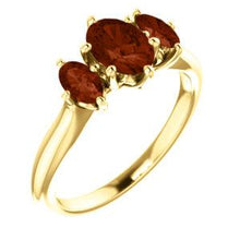 Load image into Gallery viewer, 14K Yellow 7x5mm Oval Garnet Ring