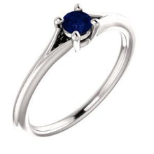 Load image into Gallery viewer, 14K White Blue Sapphire Youth Ring
