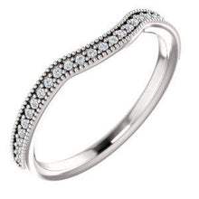 Load image into Gallery viewer, 14K White 1/8 CTW Diamond Contour Band