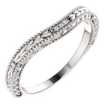 Load image into Gallery viewer, Platinum .03 CTW Diamond Contour Band