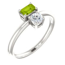 Load image into Gallery viewer, 14K White Swiss Blue Topaz &amp; 1/4 CTW Diamond Ring