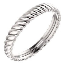 Load image into Gallery viewer, 14K White 3.75mm Thick Rope Band Size 11