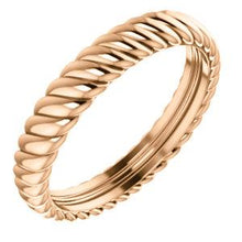 Load image into Gallery viewer, 14K Rose 3.75mm Thick Rope Band Size 7