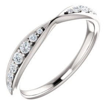Load image into Gallery viewer, 14K White 1/5 CTW Diamond Pinched Contour Band
