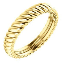 Load image into Gallery viewer, 14K Yellow 3.75mm Thick Rope Band Size 5.5