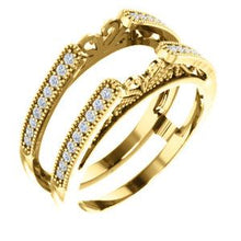 Load image into Gallery viewer, 14K Yellow 1/4 CTW Diamond Ring Guard