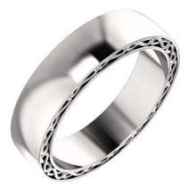 Load image into Gallery viewer, Platinum 6mm Infinity-Inspired Band Size 11