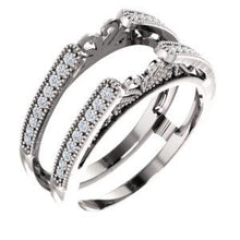 Load image into Gallery viewer, 14K White 1/4 CTW Diamond Ring Guard