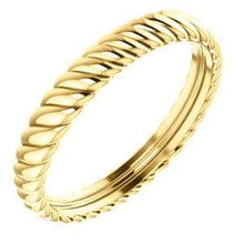 Load image into Gallery viewer, 14K Yellow 3.75mm Thick Rope Band Size 11