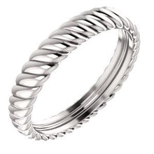 Load image into Gallery viewer, 14K White 3.75mm Thick Rope Band Size 7