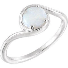 Load image into Gallery viewer, 14K White Opal Bypass Ring