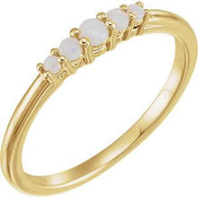 Load image into Gallery viewer, 14K Yellow Opal Graduated Five-Stone Ring