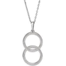 Load image into Gallery viewer, 14K White Interlocking Beaded 16-18" Necklace